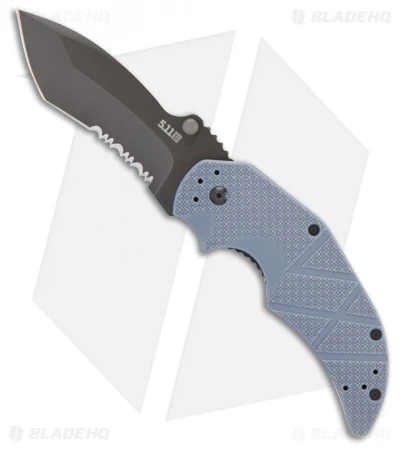 5.11 Tactical Crew Cut Spring Assisted Knife Gray FRN (3.5" Black Serr) 51103 3 5.11 Tactical Crew Cut Spring Assisted Knife Gray FRN (3.5" Black Serr) 51103