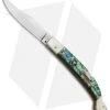 AGA Campolin 9" Sahara Italian Stiletto Lockback Automatic Abalone (3.8" Mirror) -Knife Discount Store AGA Camplin 9in Sahara Italian Stiletto LB Auto Abalone Mirror BHQ 90702 jr