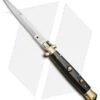 AGA Campolin 10" Italian Stiletto Picklock Automatic Brass/Ebony (4.5" Bayonet) 2 AGA Campolin 10" Italian Stiletto Picklock Automatic Brass/Ebony (4.5" Bayonet) -Knife Discount Store AGA Campolin 10in Stiletto Ebony Bayo BP 19128 jr