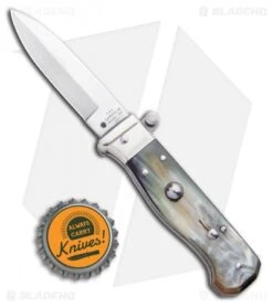 AGA Campolin Piccolo Italian Stiletto Automatic Knife Brazilian Horn(2.8" Satin) -Knife Discount Store AGA Campolin Piccolo Italian Stiletto Automatic Knife Brazilian Horn Satin BHQ 99413 ns bottlecap