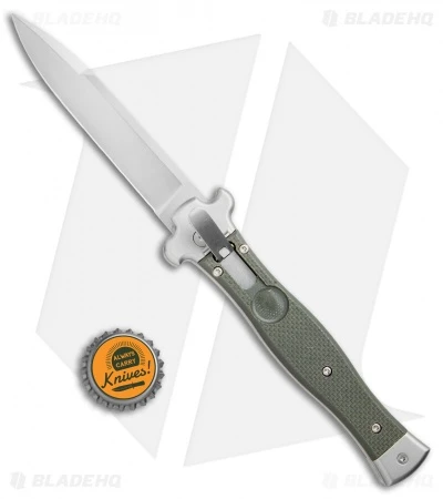 AGA Campolin Zero Italian Leverlock Automatic Knife OD Green G-10 (3.75" Satin) 6 AGA Campolin Zero Italian Leverlock Automatic Knife OD Green G-10 (3.75" Satin) - Image 4
