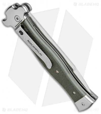AGA Campolin Zero Italian Leverlock Automatic Knife OD Green G-10 (3.75" Satin) 5 AGA Campolin Zero Italian Leverlock Automatic Knife OD Green G-10 (3.75" Satin) - Image 3