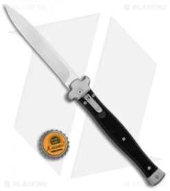 AGA Campolin Zero+ Italian Leverlock Automatic Knife Black G-10 (4.5"STN Bayo) -Knife Discount Store AGA Campolin Zero Italian LL Auto Black G 10 Bayo BHQ 135051 jr bottlecap