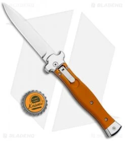 AGA Campolin Zero Italian Leverlock Automatic Knife Orange Al (3.75" Tumbled) -Knife Discount Store AGA Campolin Zero Italian LL Orange Aluminum Tumbled AGA01ALO LB BHQ 97990 jr bottlecap