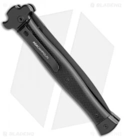 AGA Campolin Zero+ Italian Leverlock Automatic Knife Black G-10 (4.5"Blk Dagger) -Knife Discount Store AGA Campolin Zero Plus Italian LL Black G 10 Black Dagger BHQ 110302 jr side