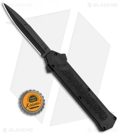 AKC F-16 D/A Bayonet OTF Automatic Knife Black Inlay (3.3" Black) 6 AKC F-16 D/A Bayonet OTF Automatic Knife Black Inlay (3.3" Black) - Image 4