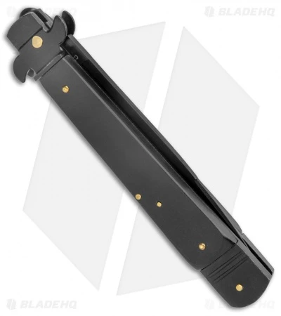 AKC Leverletto 9" Lever Lock Automatic Italian Knife Black (4" Black Flat) 5 AKC Leverletto 9" Lever Lock Automatic Italian Knife Black (4" Black Flat) - Image 3