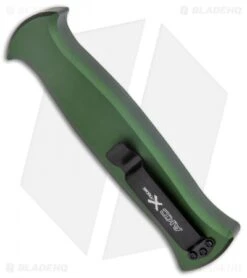 AKC X-treme EVO OTF Automatic Dagger Knife Green (3.5" Black) -Knife Discount Store AKC X treme EVO OTF Auto Dagger Green Black GX 37364 jr side