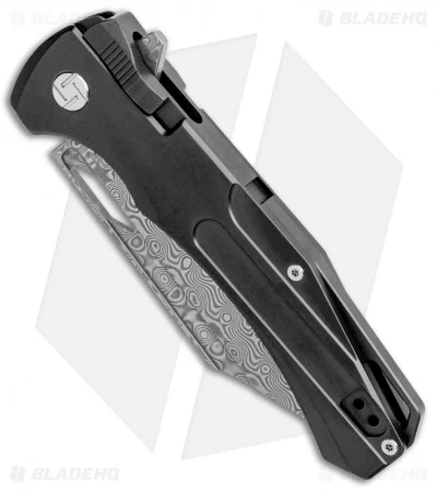 Artisan Cutlery Blowback Recoil-Lock Knife Black Titanium (3.7" Damascus) 5 Artisan Cutlery Blowback Recoil-Lock Knife Black Titanium (3.7" Damascus) - Image 3