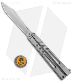 BRS Channel Alpha Beast Balisong Butterfly Knife Titanium (4.5" Stonewash) CHAB -Knife Discount Store BRS Channel Alpha Beast Balisong Butterfly Ti SW BHQ 87554 jr bottlecap