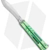 BRS Premium Alpha Beast Kukri Balisong Butterfly Knife Green Ti (4.5" SW) -Knife Discount Store BRS Premium Alpha Beast Kukri Balisong Butterfly Knife Green Ti 4.5 SW BHQ 117018 LS