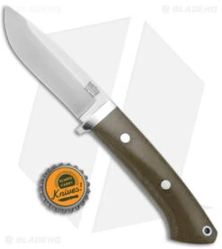Bark River Classic Drop Point Fixed Blade Knife Green Micarta (3.75" Satin) -Knife Discount Store Bark River Classic Drop Point Fixed Blade Green Micarta Satin BHQ 175402 jr bottlecap