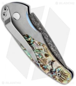 Benchmade 3150-121 Impel Gold Class Gentleman's Auto Knife (1.98" Satin) #03 -Knife Discount Store Benchmade 3150 121 Impel Gold Class Gentlemans Auto Damascus 3 BHQ 12889 jr side