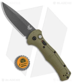 Benchmade Claymore Automatic Knife OD Green Grivory (3.6" Black) 9070BK-1 -Knife Discount Store Benchmade Claymore Auto OD Green Grivory Black 9070BK 1 BHQ 137240 jr bottlecap
