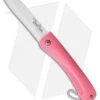 Benchmark Ceramic Folding Knife Pink Rubber Handle (3" White) -Knife Discount Store Benchmark Ceramic Folding Pink Rubber White BP 24266 jr