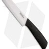 Benchmark Ceramic Santoku Kitchen Knife Black Rubber (5.25" Plain)