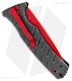 Boker Black Widow Strike Drop Point Automatic Knife Black (3.25" Red D2) -Knife Discount Store Boker Black Widow Strike Drop DP Black Red 01BO434NSOI BHQ 97030 jr side