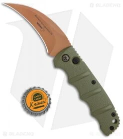 Boker Desert Warrior Kalashnikov Hawkbill Automatic Knife OD Green (Copper) -Knife Discount Store Boker Desert Warrior Kalashnikov Hawkbill Auto OD Green Copper 01KALS69NSOI BHQ 103273 jr bottlecap