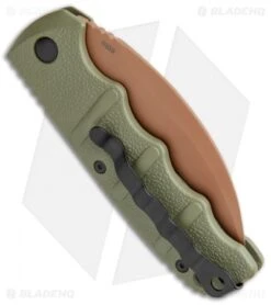 Boker Desert Warrior Kalashnikov Hawkbill Automatic Knife OD Green (Copper) -Knife Discount Store Boker Desert Warrior Kalashnikov Hawkbill Auto OD Green Copper 01KALS69NSOI BHQ 103273 jr side