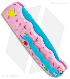 Boker Mini Dessert Warrior Kalashnikov Dagger Automatic Knife (2.5" Blue) Donut -Knife Discount Store Boker Desert Warrior Mini Kalashnikov Dagger Auto Blue Donut BHQ 113886 jr side