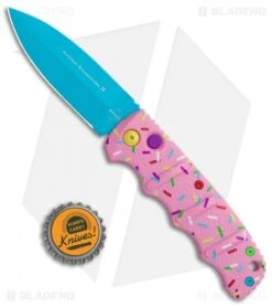 Boker Dessert Warrior Kalashnikov Dagger Automatic Knife (3.25" Blue) Donut -Knife Discount Store Boker Dessert Warrior Kalashnikov Dagger Auto Donut Blue 01KALS72NSOI BHQ 108010 jr bottlecap