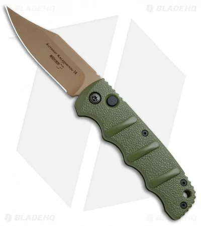 Boker Desert Warrior Kalashnikov Bowie Automatic Knife OD Green (D2 Copper) 3 Boker Desert Warrior Kalashnikov Bowie Automatic Knife OD Green (D2 Copper)