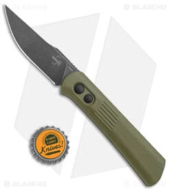 Boker Lundquist Alluvial Automatic Knife OD Green (3" Black SW) -Knife Discount Store Boker Lundquist Alluvial Auto OD Green Aluminum Black SW BHQ 125069 jr bottlecap