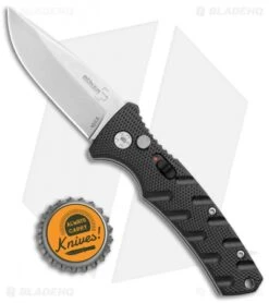 Boker Mini Strike Automatic Knife Black Aluminum (2.6" Stonewash D2) -Knife Discount Store Boker Mini Strike Auto Black SW 01BO435NSOI BHQ 99628 jr bottlecap
