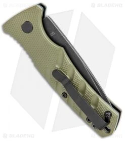 Boker Mini Strike Automatic Knife OD Green Aluminum (2.6" Smokewash D2) 8 Boker Mini Strike Automatic Knife OD Green Aluminum (2.6" Smokewash D2) -Knife Discount Store Boker Mini Strike Auto OD Green Smokewash 01BO437NSOI BHQ 99630 jr side