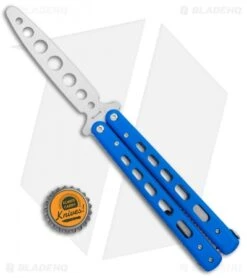 Boker Plus Balisong Trainer Butterfly Knife Blue G-10 (4" Satin) 01BO713 -Knife Discount Store Boker Plus Balisong Trainer Blue Holes G 10 Satin 01BO713SOI BHQ 99634 jr bottlecap
