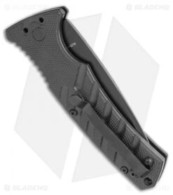 Boker Plus Strike Tanto Automatic Knife (3.25" Black Serr D2) -Knife Discount Store Boker Plus Strike Tanto Automatic Knife 3.25 Black Serr 01BO401N LS Side