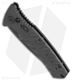 Boker Plus Strike Tanto Automatic Knife (3.25" Black Serr D2) -Knife Discount Store Boker Plus Strike Tanto Automatic Knife 3.25 Black Serr 01BO401N LS Spine