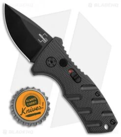 Boker Stubby Strike CA Legal Automatic Knife (1.9" Black D2) -Knife Discount Store Boker Stubby Strike CA Legal Auto Black 01BO441NSOI BHQ 99647 jr bottlecap