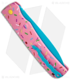 Boker XXL Kalashnikov Exclusive Dessert Warrior Automatic Knife (4.75" Blue) -Knife Discount Store Boker XXL Kalashnikov Auto Dessert Warrior BHQ Exclusive Pink Blue BHQ 126276 jr side