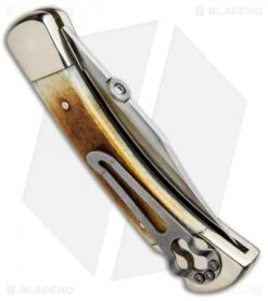 Buck Knives Buck 110 Lockback Folding Knife White Bone (3.75" Satin) 8 Buck Knives Buck 110 Lockback Folding Knife White Bone (3.75" Satin) -Knife Discount Store Buck 110 NS White Bone Clip BU110BNSSM4 BHQ 85121 jr side