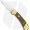 Buck Knives Buck 112 Exclusive Automatic Knife Green Micarta/Brass (3" Satin) -Knife Discount Store Buck 112 Exclusive Auto OD Green Micarta Polished Brass Satin 0112GRSABHQ B BHQ 101545 jr 1 2