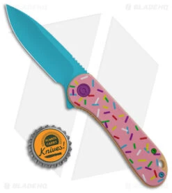 CIVIVI Elementum Dessert Warrior Exclusive Knife Pink G-10 (2.9" Blue D2) Donut -Knife Discount Store CIVIVI Elementum Dessert Warrior LL Pink G 10 Blue BHQ 148967 jr bottlecap