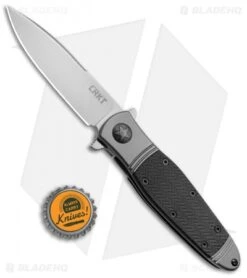 CRKT Bombastic Frame Lock Knife Black GFN (3.3" Satin) K340KXP -Knife Discount Store CRKT Bombastic Black GFN K340KXP BHQ 51846 jr bottlecap 2