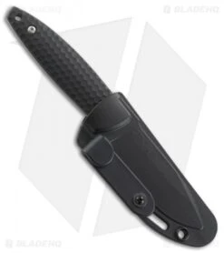 CRKT Lucas Burnley Aux Fixed Blade Knife Black (3.5" Satin) 1200 -Knife Discount Store CRKT lucas burnley aux black satin 1200 BHQ 51813 er sheath