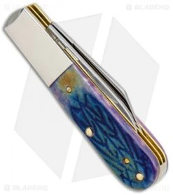 Case Barlow Pocket Knife 3.3" Purple Tribal Jigged Bone (62009 1/2 SS) -Knife Discount Store Case Barlow Purple Tribal Jigged Bone SS 61803 BHQ 101132 jr side