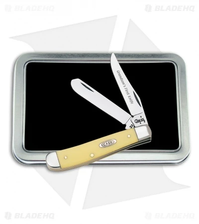 Case Grandson's First Knife Mini Trapper 3.5" Yellow Synthetic (3207 SS) 3 Case Grandson's First Knife Mini Trapper 3.5" Yellow Synthetic (3207 SS)