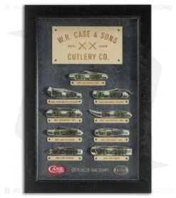 Case Tang Stamp Series Mint Set Olive Green Bone Peachseed Jig W/ Wood Box