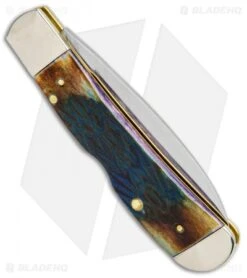 Case Tribal Lock Knife 4.125" Burnt Purple Bone Tribal Jig (TB612010L SS) 61800 -Knife Discount Store Case Tribal Burnt Purple Bone Tribal Jig SS 61800 BHQ 101129 jr side