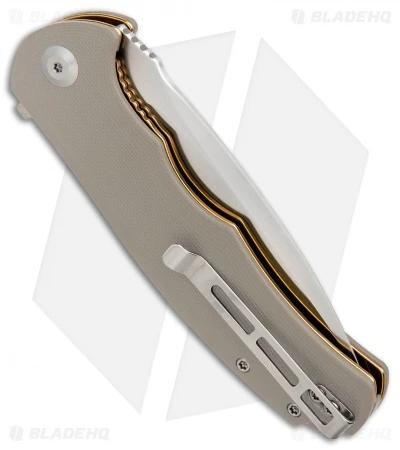 CIVIVI Praxis Flipper Liner Lock Knife Tan G-10 (3.75" Satin) C803B 4 CIVIVI Praxis Flipper Liner Lock Knife Tan G-10 (3.75" Satin) C803B - Image 2