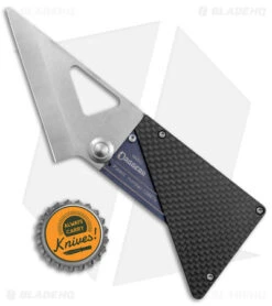 Daggerr Knives Card Knife Carbon Fiber/Titanium (3.3" SW) -Knife Discount Store Daggerr Knives Card Knife CF Blue Ano Ti Satin BHQ 144318 jr bottlecap