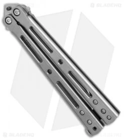 DogBite Knives DB3.1 Balisong Butterfly Knife Gray Ti (4" Stonewash) 9 DogBite Knives DB3.1 Balisong Butterfly Knife Gray Ti (4" Stonewash) -Knife Discount Store DogBite Knives DB3 1 gray ti sw 440c BHQ 35283 er spine