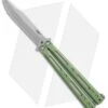 DogBite Knives DB3.1 Balisong Butterfly Knife Green Titanium (4" Stonewash) -Knife Discount Store DogBite Knives DB3 1 green ti sw 440c BHQ 35284 er