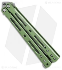 DogBite Knives DB3.1 Balisong Butterfly Knife Green Titanium (4" Stonewash) 9 DogBite Knives DB3.1 Balisong Butterfly Knife Green Titanium (4" Stonewash) -Knife Discount Store DogBite Knives DB3 1 green ti sw 440c BHQ 35284 er spine