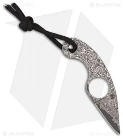 Fred Perrin La Mini Griffe Fixed Blade Knife Damascus (1.375" Damascus)