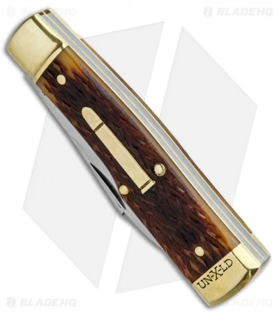 GEC #44 Northfield UN-X-LD Buffalo Jack Pocket Knife 3.3" Autumn Gold Jig Bone 4 GEC #44 Northfield UN-X-LD Buffalo Jack Pocket Knife 3.3" Autumn Gold Jig Bone - Image 2